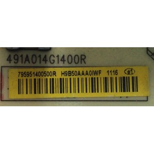 FUENTE DE PODER PARA TV SHARP / NUMERO DE PARTE 795951400500R / 491A014G1400R / ILP-040 V.A / MODELOS LC-42D69U / LC-42SV49U	